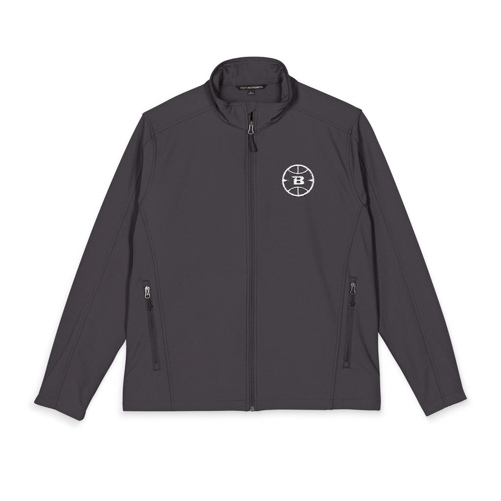 Logo Collection Soft Shell Jacket | Embroidered All White