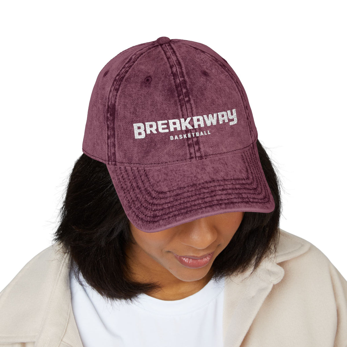 Breakaway Basketball Vintage Fade Baseball Hat | Embroidered