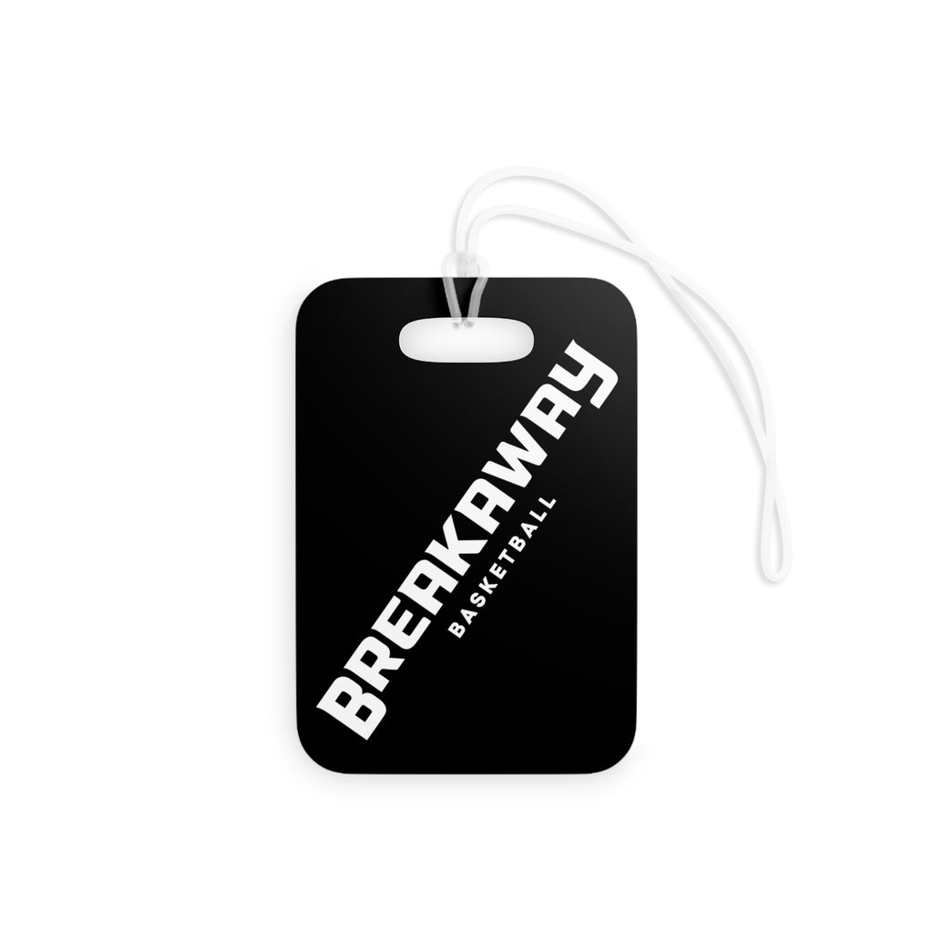 Breakaway Basketball Black Luggage Tag | Double-sided