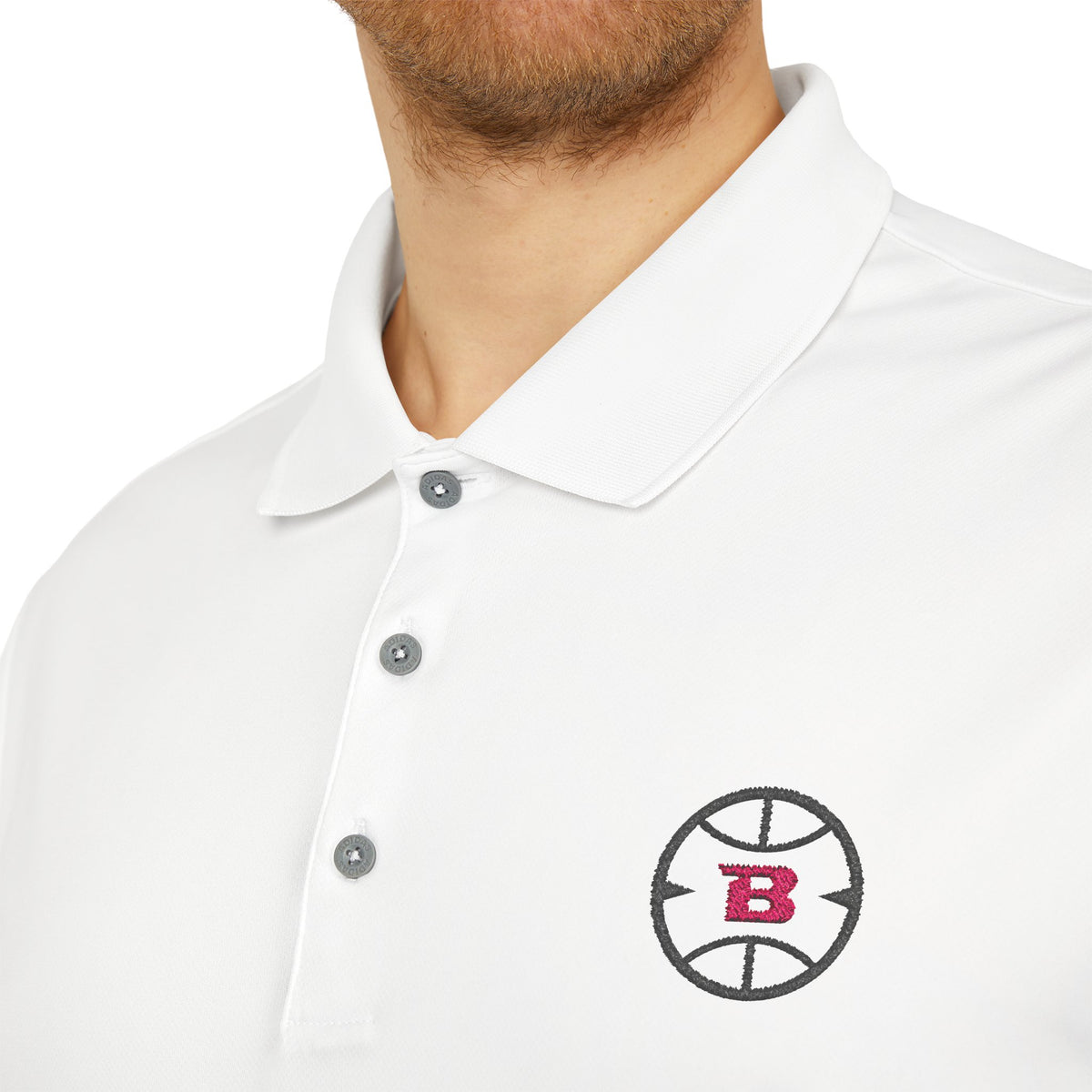 Logo Collection Adidas Polo | Embroidered Pink B