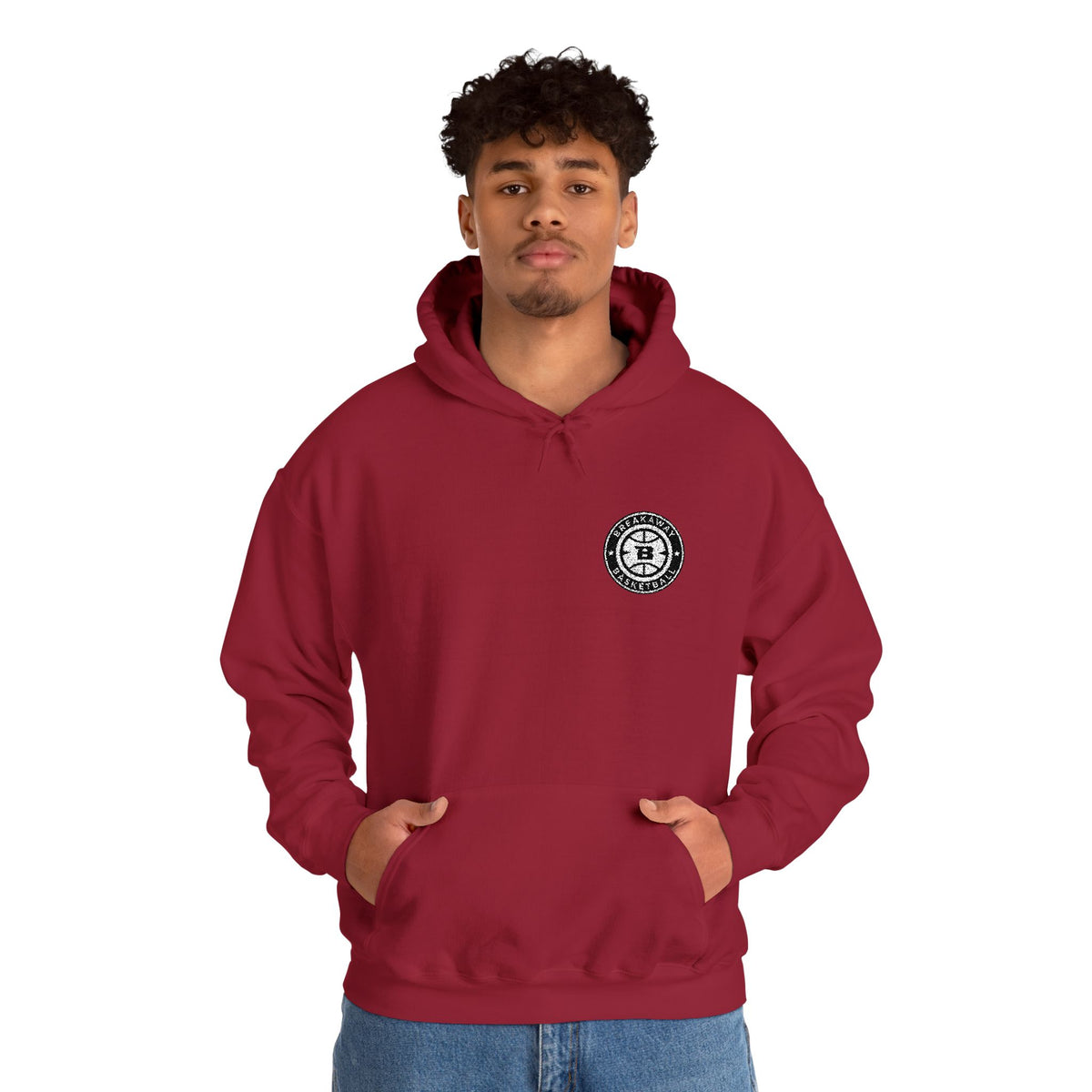 Breakaway Basketball Embroidered Hoodie | Port & Co.
