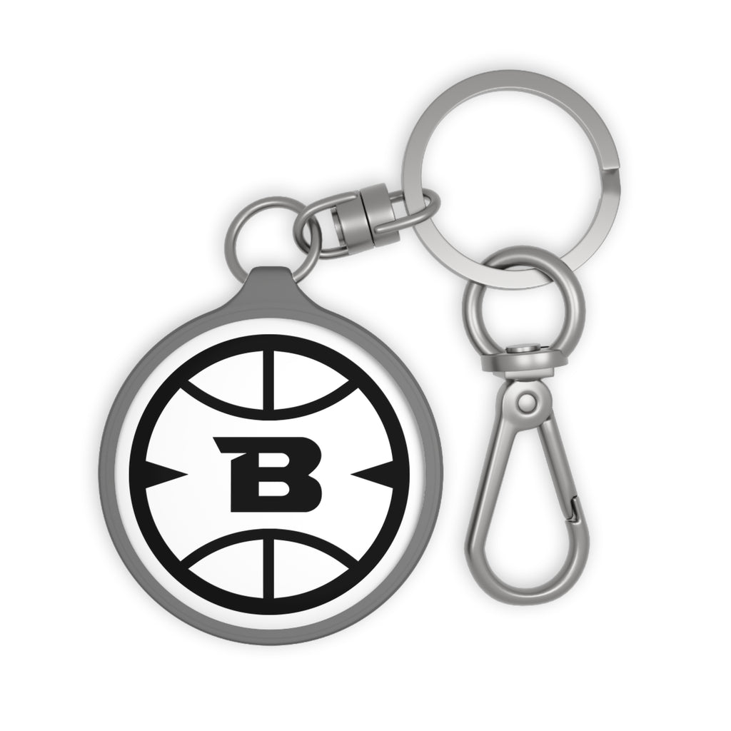 Logo Collection Black & White Acrylic Keychain | Long