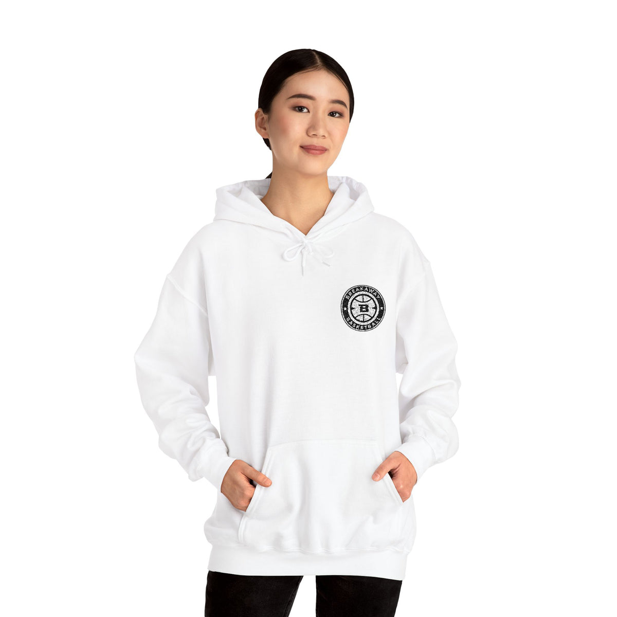 Breakaway Basketball Embroidered Hoodie | Port & Co.