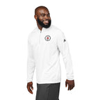 Logo Collection Adidas Quarter-Zip Pullover | Embroidered Red B